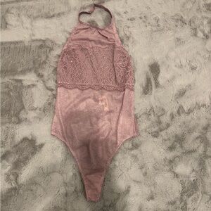 Victoria's Secret Mauve Lace Bodysuit